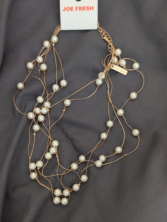 Joe Fresh Jewelry - Joe Fresh Gold-Tone Multi-Strand Necklace with White Pearls